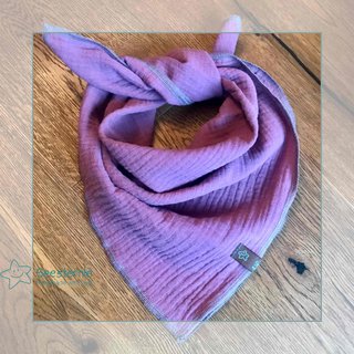 Kinder Musselindreiecktuch lila