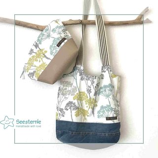 Handmade upcyceling Taschen - Umhängetasche und Kulturbeutel
