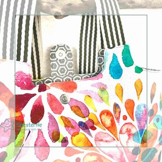 Applikation Magnetverschluss offen - handmade upcyceling Taschen