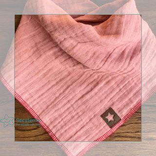 Musselindreicktuch für Babys altrosa