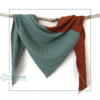 Musselindreiecktuch zweifarbig 