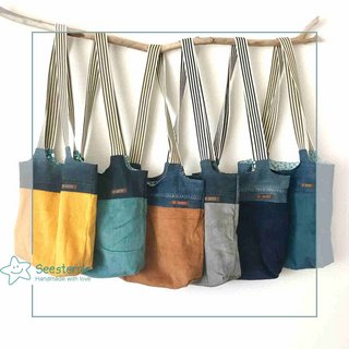 Handgenähte Taschen aus Cord- und Jeansstoff